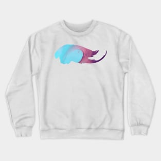 blue pink water wave design Crewneck Sweatshirt